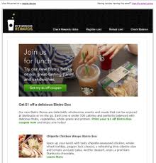 Starbucks email communications